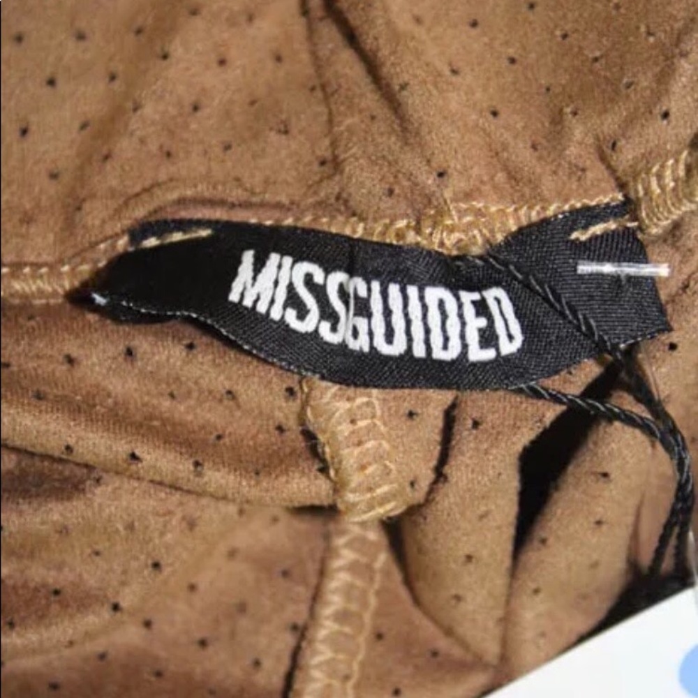 MISSGUIDED Perforated Faux Suede Drawstring Pants - Picture 7 of 8